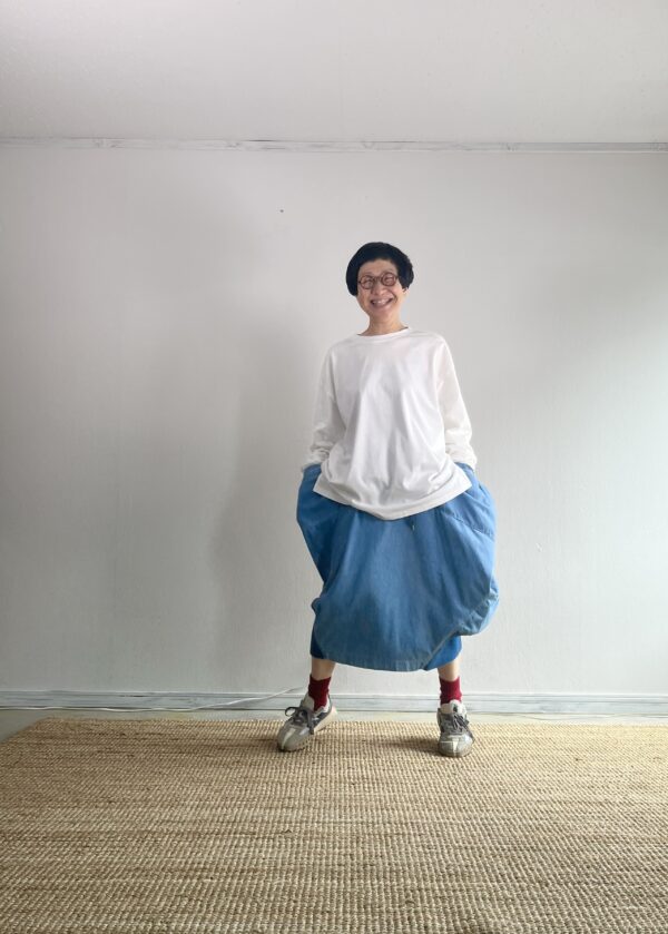 HONEYCOMB SHEPES SKIRT #Light blue | eriutsugi｜つくる 伝える 楽しむ