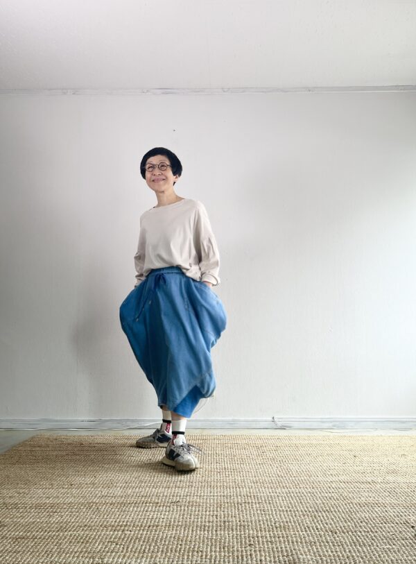 HONEYCOMB SHEPES SKIRT #Light blue | eriutsugi｜つくる 伝える 楽しむ