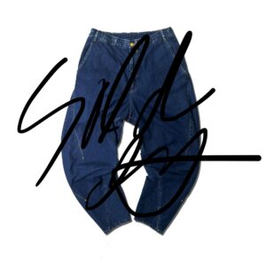 new Round Shape Denim Pants /  Indigo  [Now in Stock!]