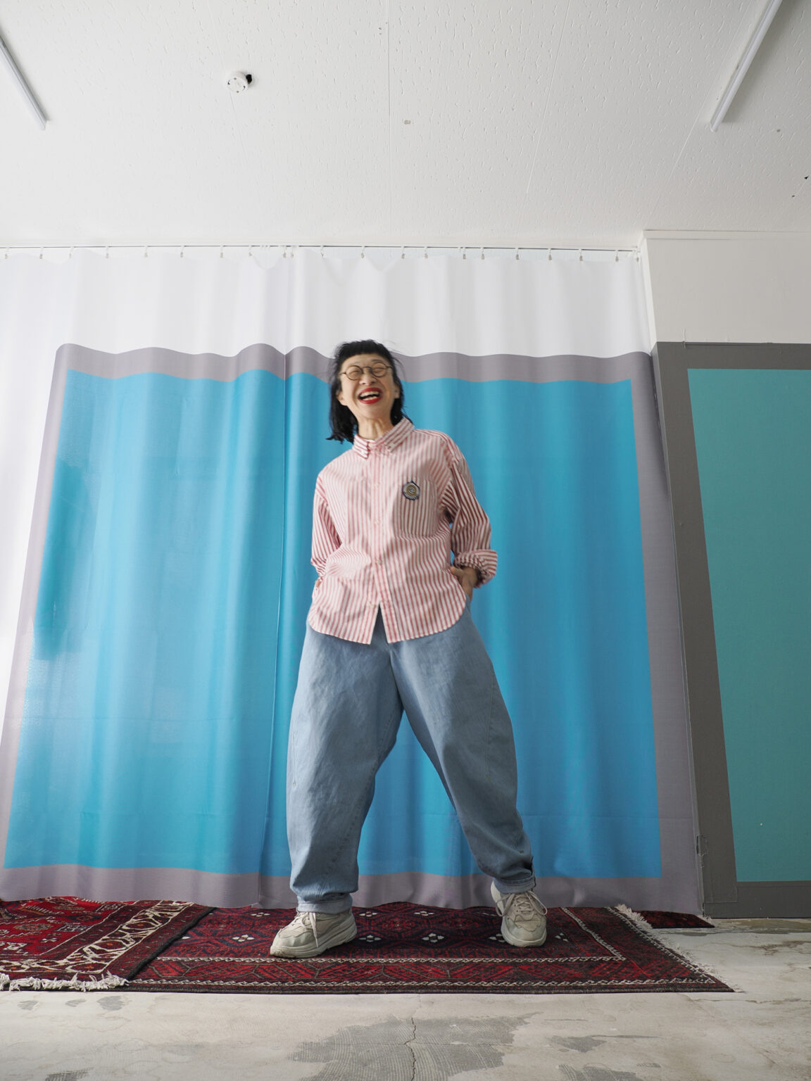 Colorblock Striped Shirt Red[Now in Stock] | eriutsugi｜つくる 伝える 楽しむ