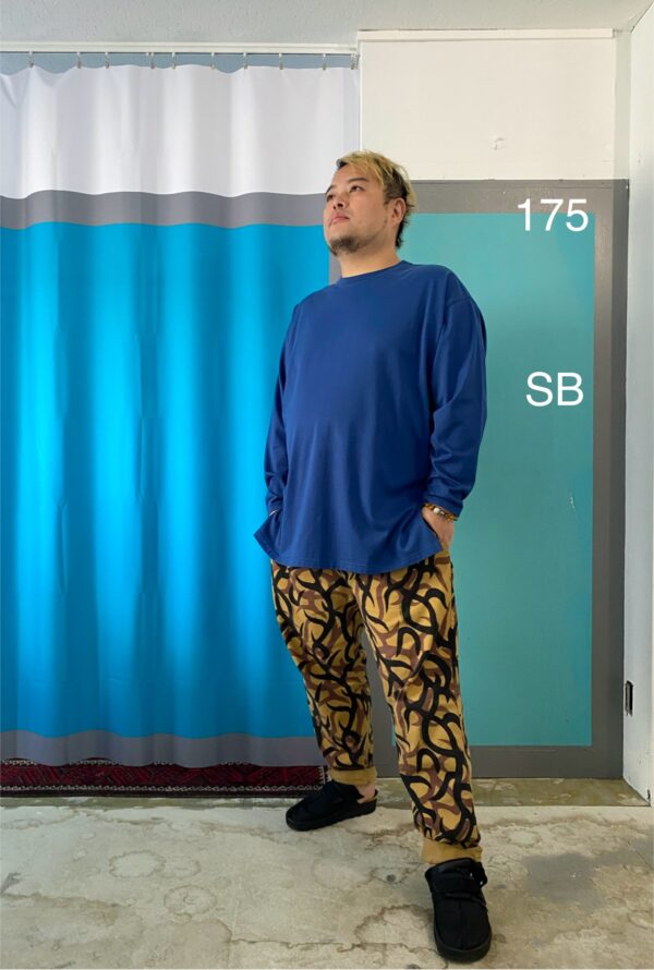 Motteke Droboo!Long Sleeve T-shirt Straight Blue  [Now in Stock!] - 画像 (13)