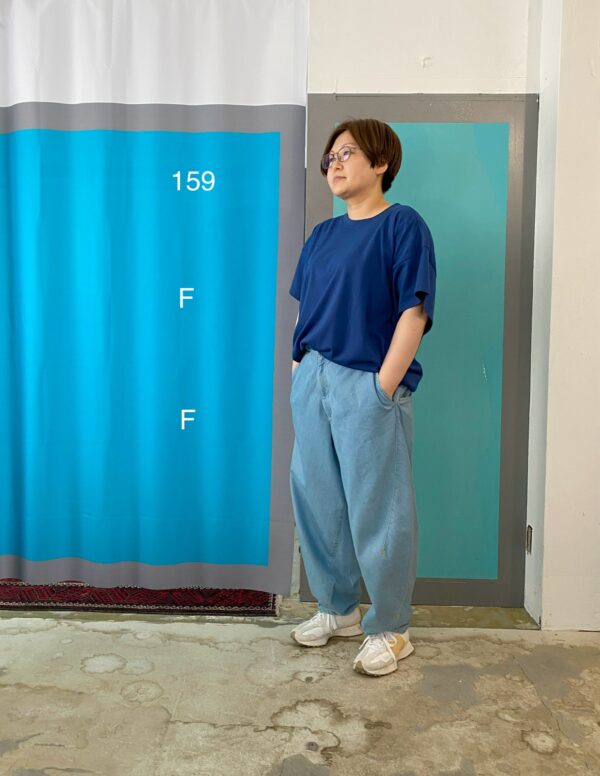 new Round Shape Denim Pants / elegant Pale blue  [Now in Stock!] - 画像 (79)