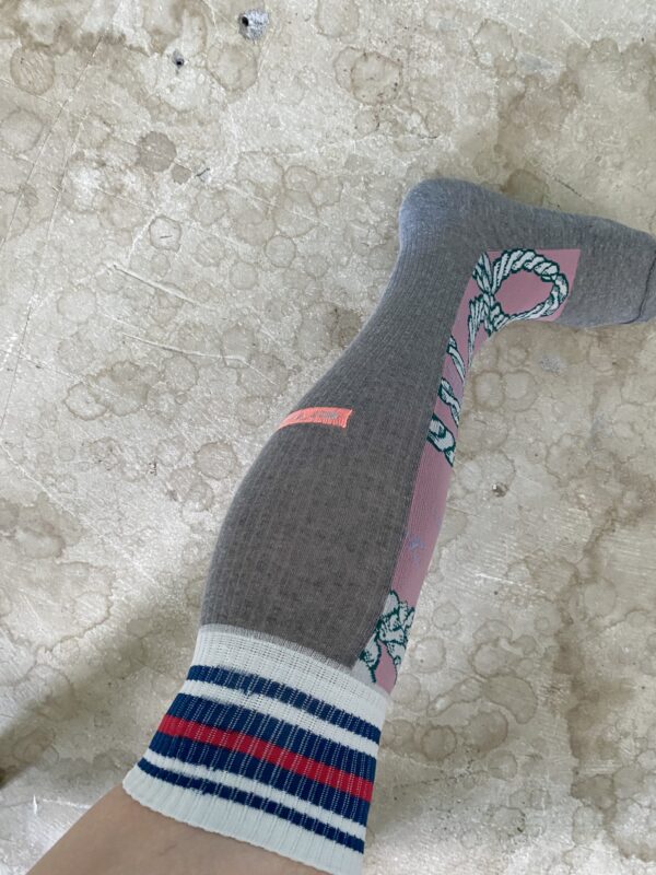 Twist Rope Ribbon High Socks Pink [Limited Quantity Reservation Item] - 画像 (5)