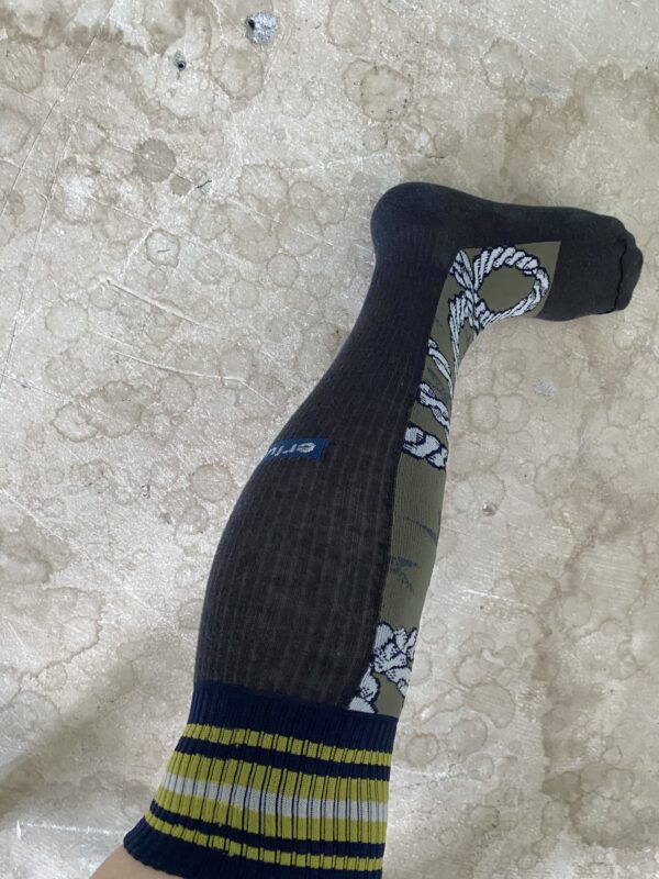 Twist Rope Ribbon High Socks Khaki [Limited Quantity Reservation Item] - 画像 (6)