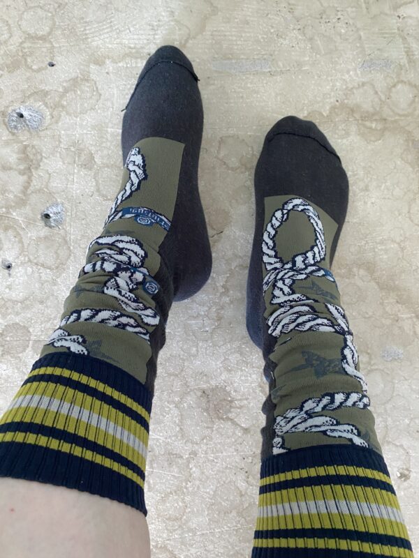 Twist Rope Ribbon High Socks Khaki [Limited Quantity Reservation Item] - 画像 (8)
