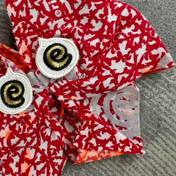 Handmade Ribbon Pin red [limited edition of 1 pieces Now in stock!] - 画像 (2)