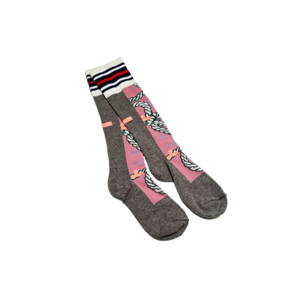Twist Rope Ribbon High Socks Pink [Limited Quantity Reservation Item]