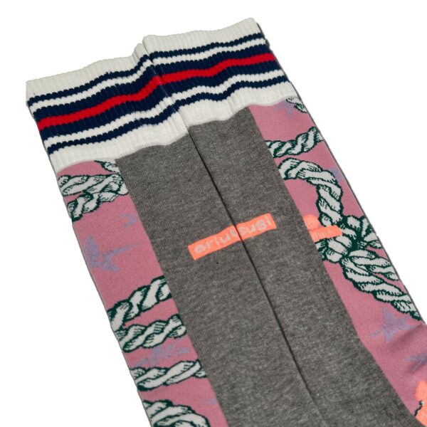 Twist Rope Ribbon High Socks Pink [Limited Quantity Reservation Item] - 画像 (3)