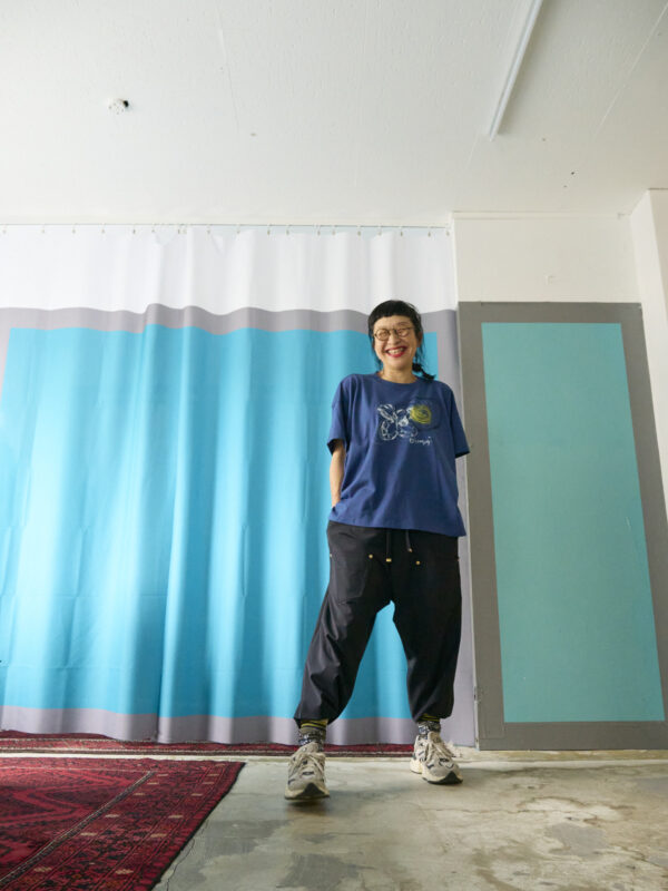 Handpainted Tee size01 strait blue [limited edition of 1 pieces Now in stock!] - 画像 (5)