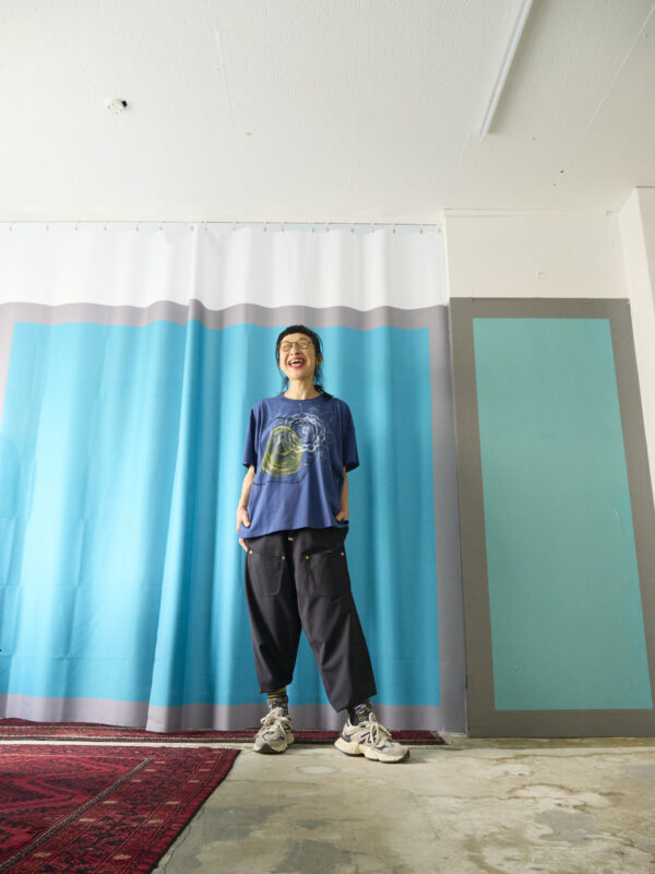 Handpainted Tee size01 strait blue [limited edition of 1 pieces Now in stock!] - 画像 (8)