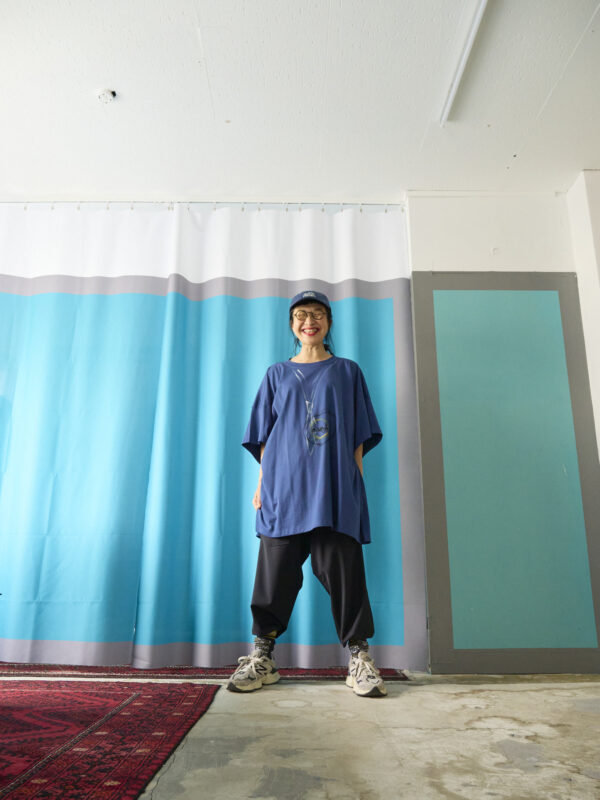 Handpainted Tee sizeSB strait blue [limited edition of 1 pieces Now in stock!] - 画像 (6)