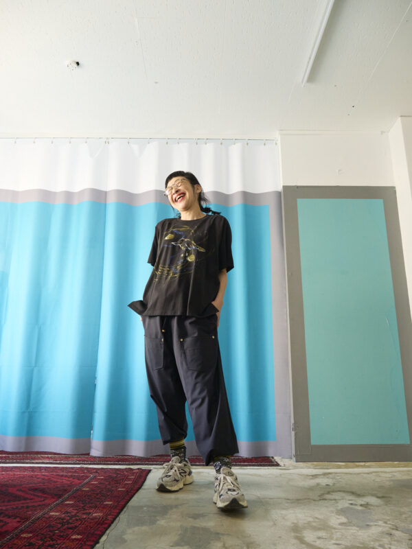 Handpainted Tee size01 black [limited edition of 1 pieces Now in stock!] - 画像 (8)