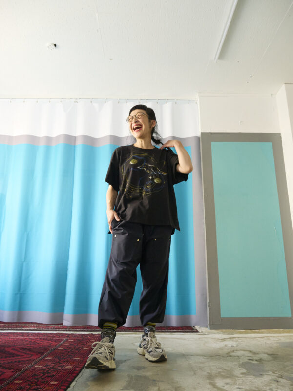 Handpainted Tee size01 black [limited edition of 1 pieces Now in stock!] - 画像 (9)