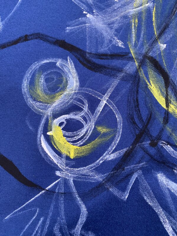 Handpainted Tee size01 strait blue [limited edition of 1 pieces Now in stock!] - 画像 (5)