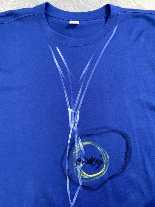 Handpainted Tee sizeSB strait blue [limited edition of 1 pieces Now in stock!] - 画像 (5)