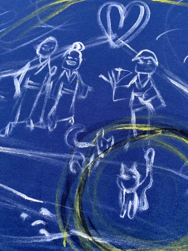 Handpainted Tee  sizeSB strait blue [limited edition of 1 pieces Now in stock!] - 画像 (6)