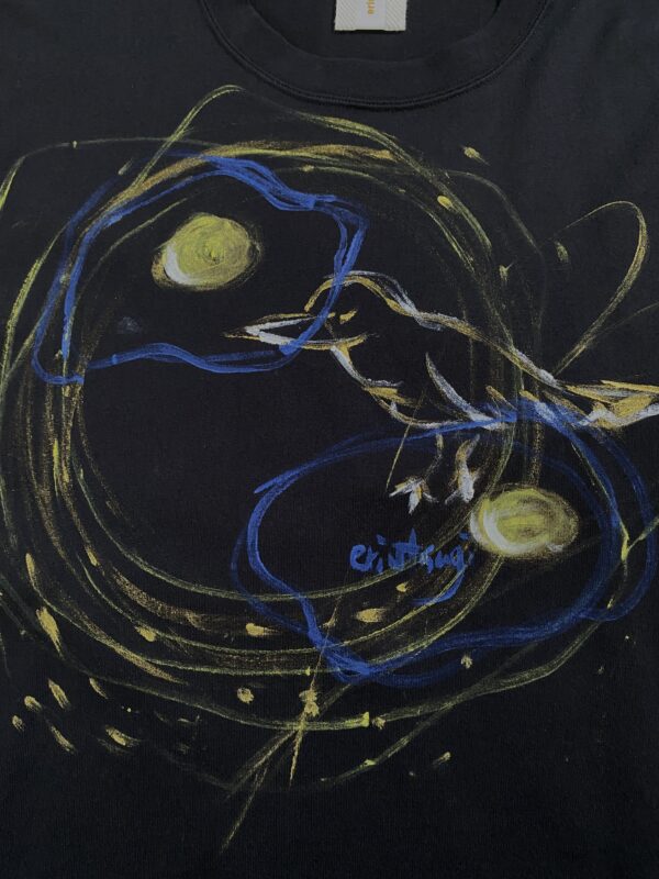Handpainted Tee size01 black [limited edition of 1 pieces Now in stock!] - 画像 (4)