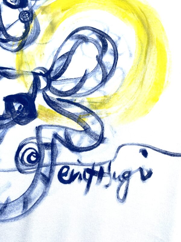 Handpainted Tee sizeF white [limited edition of 1 pieces Now in stock!] - 画像 (6)