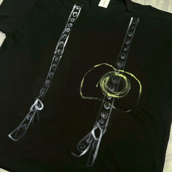 Handpainted Tee sizeF black [limited edition of 1 pieces Now in stock!] - 画像 (3)