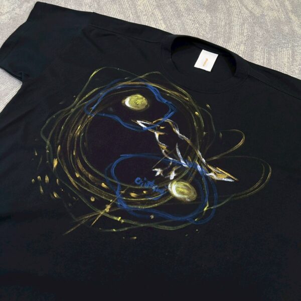 Handpainted Tee size01 black [limited edition of 1 pieces Now in stock!] - 画像 (3)