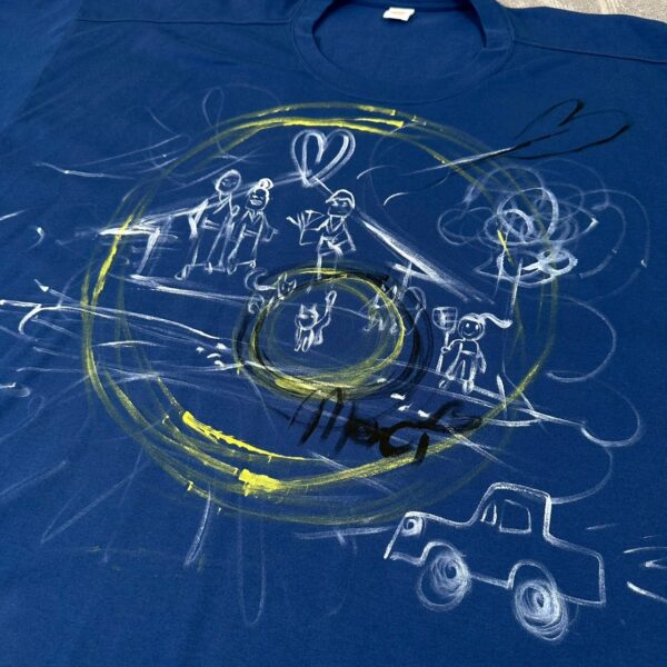 Handpainted Tee  sizeSB strait blue [limited edition of 1 pieces Now in stock!] - 画像 (3)