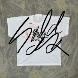 Handpainted Tee sizeF white [limited edition of 1 pieces Now in stock!]