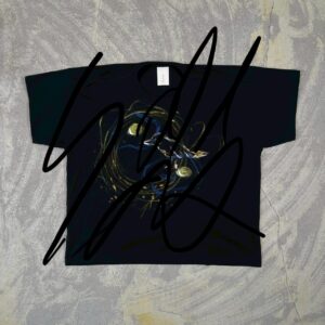 Handpainted Tee size01 black [limited edition of 1 pieces Now in stock!]