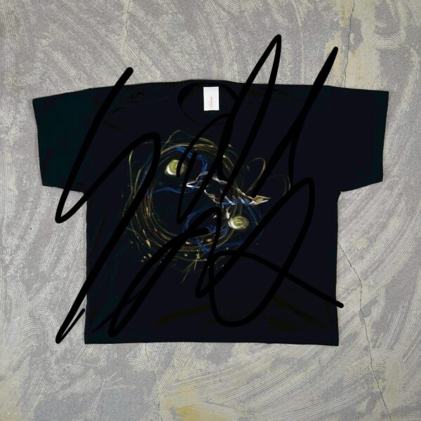Handpainted Tee size01 black [limited edition of 1 pieces Now in stock!]