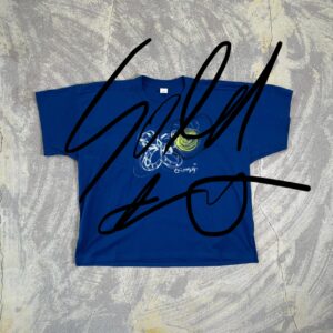 Handpainted Tee size01 strait blue [limited edition of 1 pieces Now in stock!]