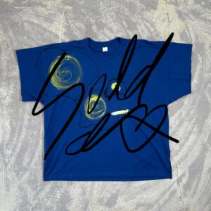 Handpainted Tee sizeF strait blue [limited edition of 1 pieces Now in stock!]
