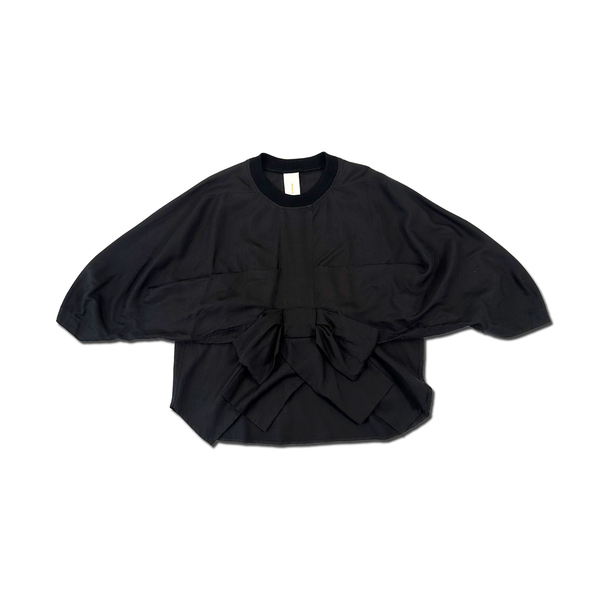Noir Ribbon Blouse [Limited Quantity Riservation Item] | eriutsugi 