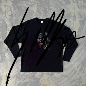 "Talisman"Handpainted Tee sizeF black	[limited edition of 1pieces]