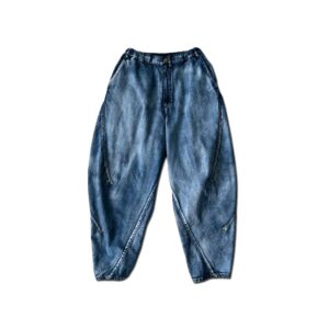 Painterly Round Denim Pants  [Limited Quantity Riservation Item]
