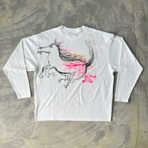 Happy Birthday Fire Horse Tee sizeF off white [Limited edition of 1 pieces]
