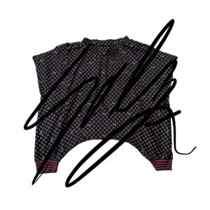 Horseshoe Dot Honeycomb Sarouel Pants black [Limited Quantity Riservation Item]
