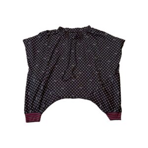 Horseshoe Dot Honeycomb Sarouel Pants black [Limited Quantity Riservation Item]