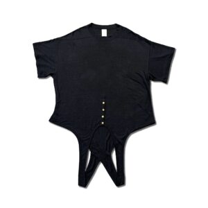 Linen Rayé Flex Tee black [Limited time Reservation Product]