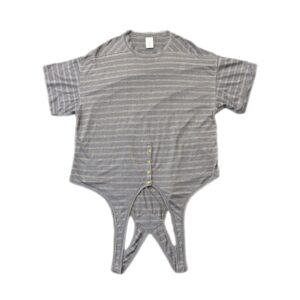 Linen Rayé Flex Tee light gray [Limited time Reservation Product]